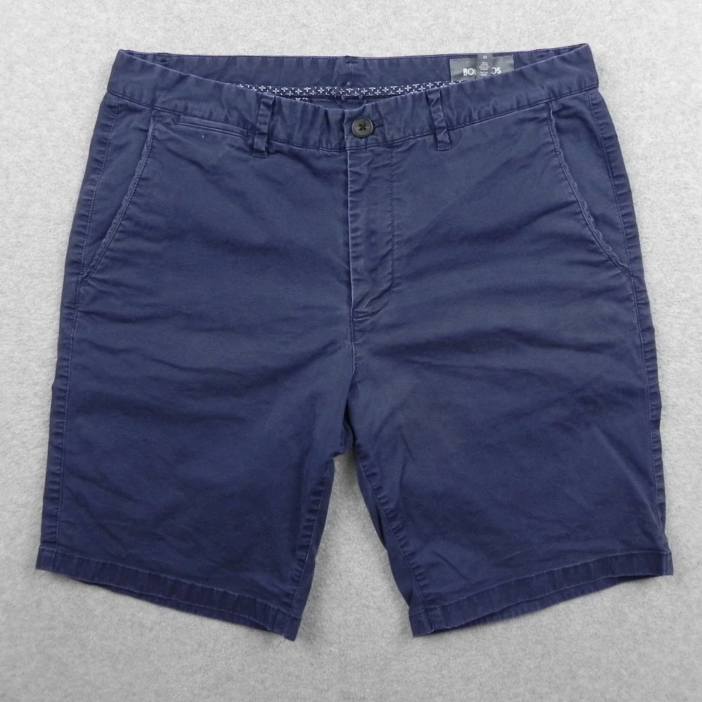Bonobos Chino Shorts Mens 33 Navy Blue Stretch 9 Inseam Casual Cotton Shorts